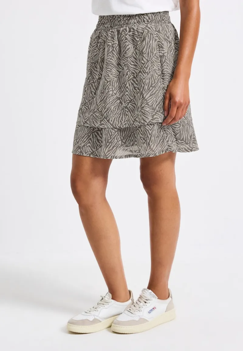 Street One Röcke*Gemusterter Chiffon-Rock nomad brown