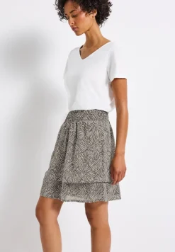 Street One Röcke*Gemusterter Chiffon-Rock nomad brown