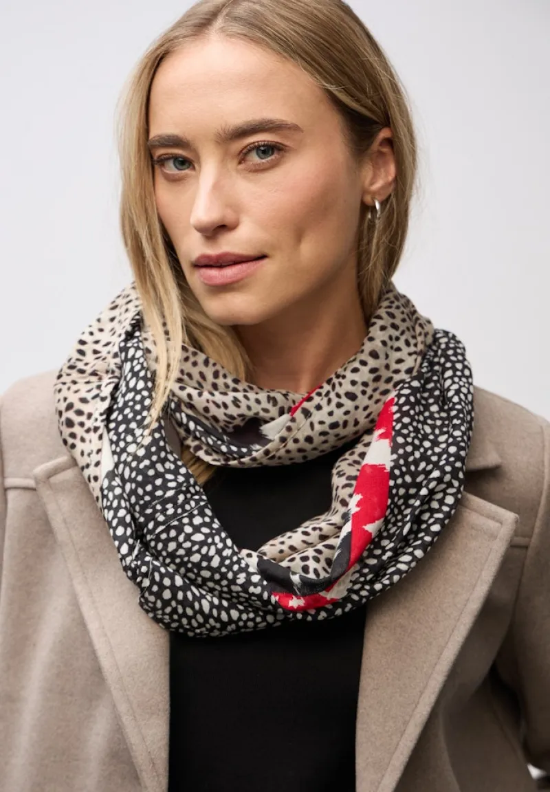 Street One Accessoires*Gemusterter Loop Schal Black