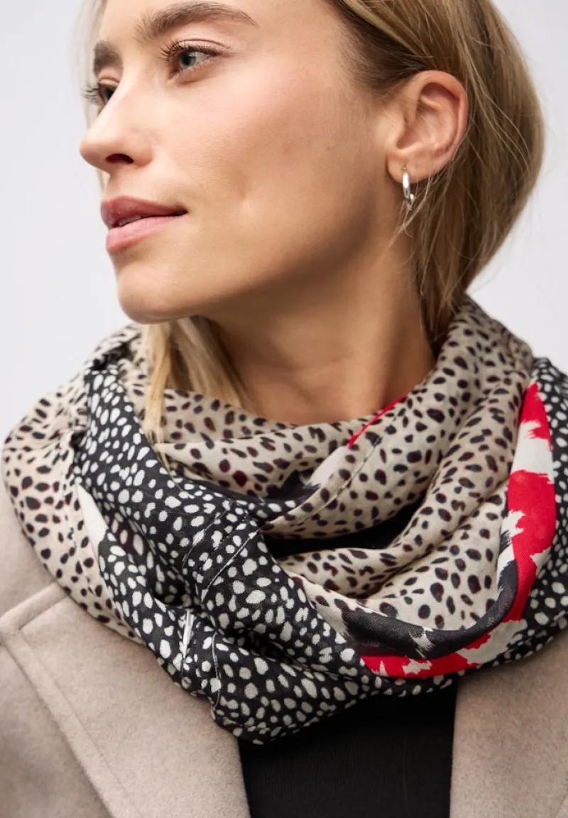 Street One Accessoires*Gemusterter Loop Schal Black