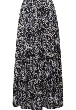 STREET ONE STUDIO Röcke*Gemusterter Musselin-Rock dark void blue