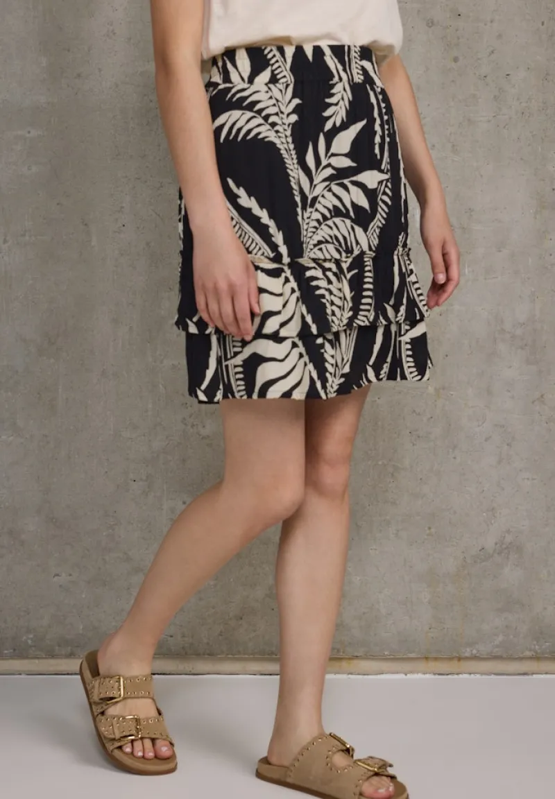 STREET ONE STUDIO Röcke*Gemusterter Paperbag Rock Black