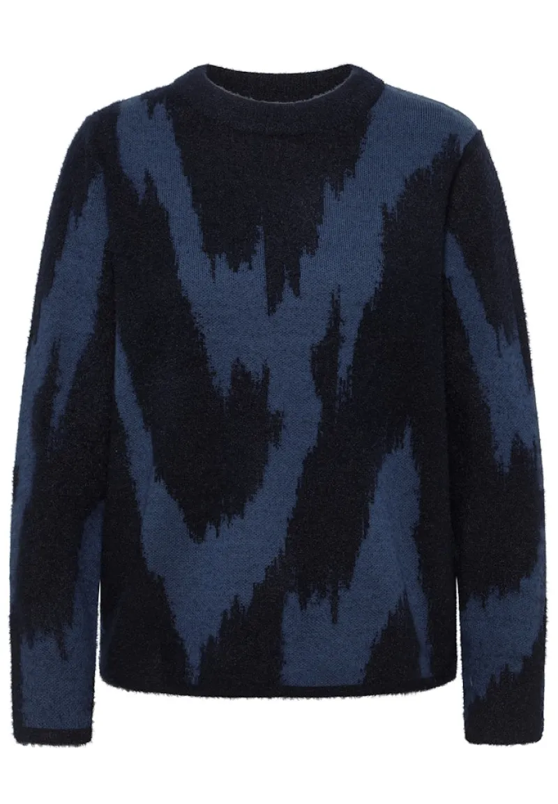 Cecil Pullover & Sweatshirts*Gemusterter Pullover urban dark blue