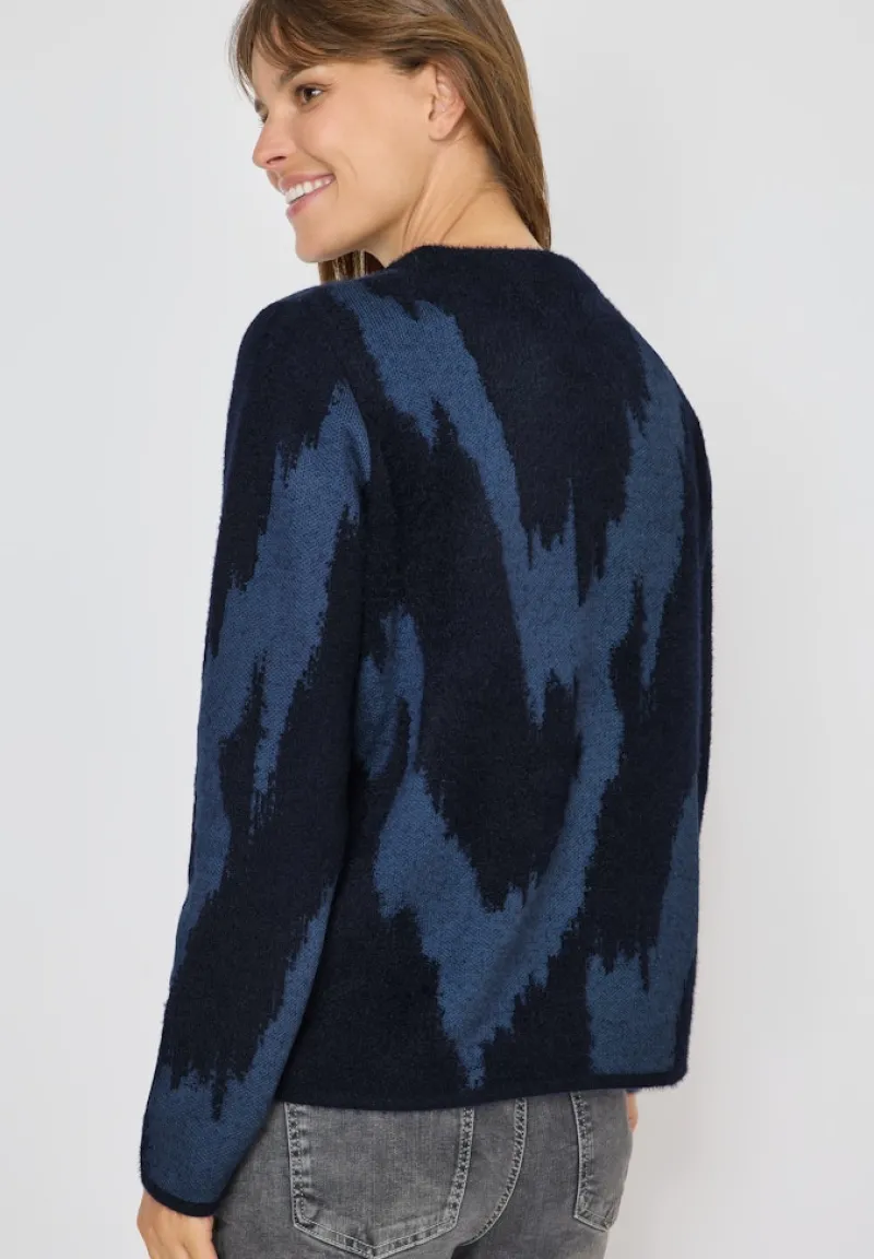 Cecil Pullover & Sweatshirts*Gemusterter Pullover urban dark blue