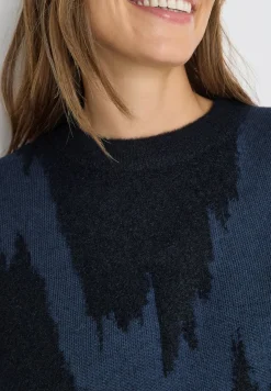 Cecil Pullover & Sweatshirts*Gemusterter Pullover urban dark blue