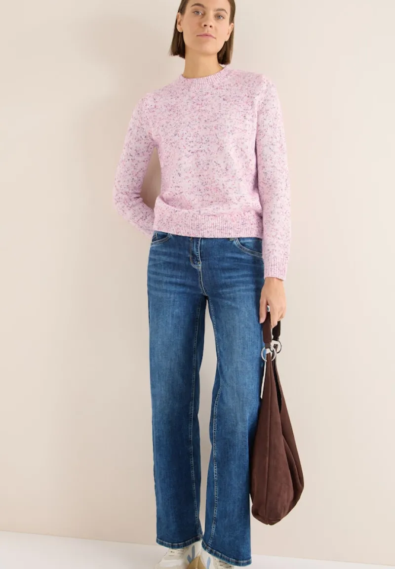 Cecil Pullover & Sweatshirts*Gemusterter Strickpullover dark blossom melange