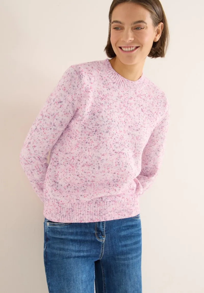 Cecil Pullover & Sweatshirts*Gemusterter Strickpullover dark blossom melange