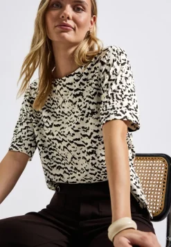 Street One Shirts*Gemustertes Batwing Shirt morning beige