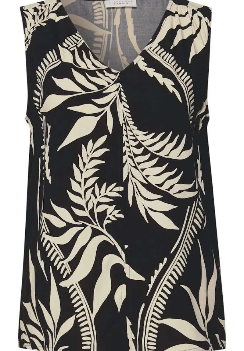 STREET ONE STUDIO Shirts*Gemustertes Blusentop Black