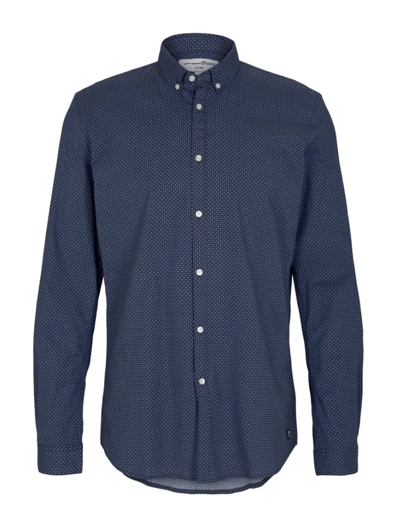 Tom Tailor Denim Hemden*gemustertes Hemd navy dot cross print
