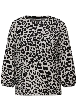 Street One Shirts*Gemustertes Jacquard Shirt soft beige