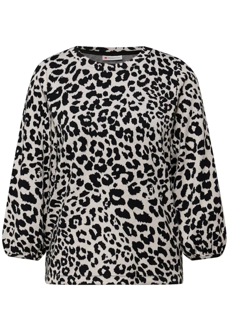 Street One Shirts*Gemustertes Jacquard Shirt soft beige