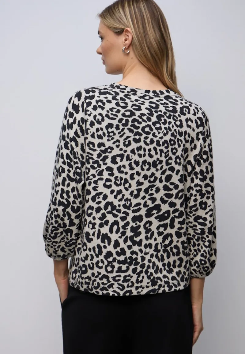 Street One Shirts*Gemustertes Jacquard Shirt soft beige