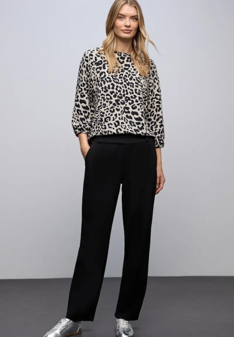 Street One Shirts*Gemustertes Jacquard Shirt soft beige