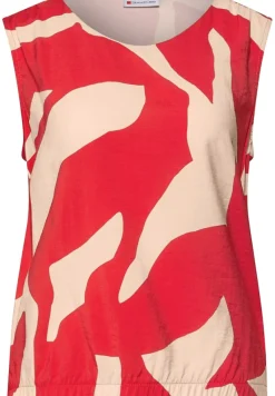 Street One Shirts*Gemustertes Materialmix Top glory red