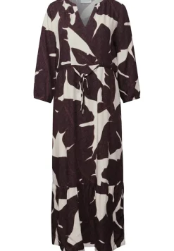 STREET ONE STUDIO Kleider*Gemustertes Maxi-Kleid fudge red