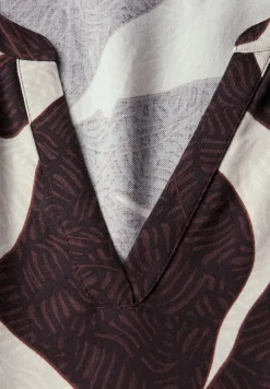 STREET ONE STUDIO Kleider*Gemustertes Maxi-Kleid fudge red