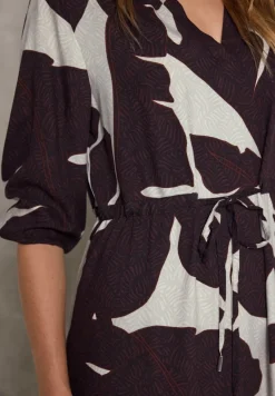 STREET ONE STUDIO Kleider*Gemustertes Maxi-Kleid fudge red