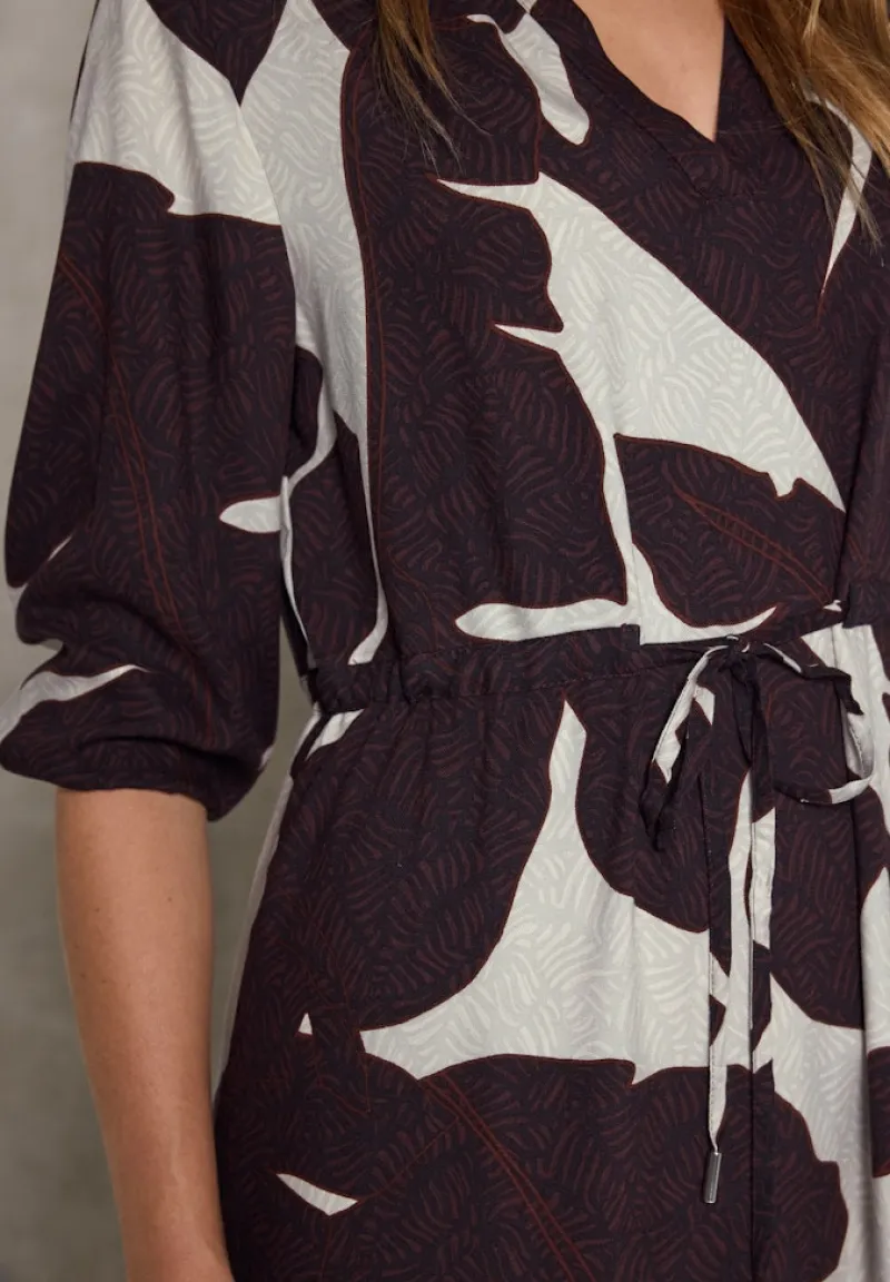 STREET ONE STUDIO Kleider*Gemustertes Maxi-Kleid fudge red