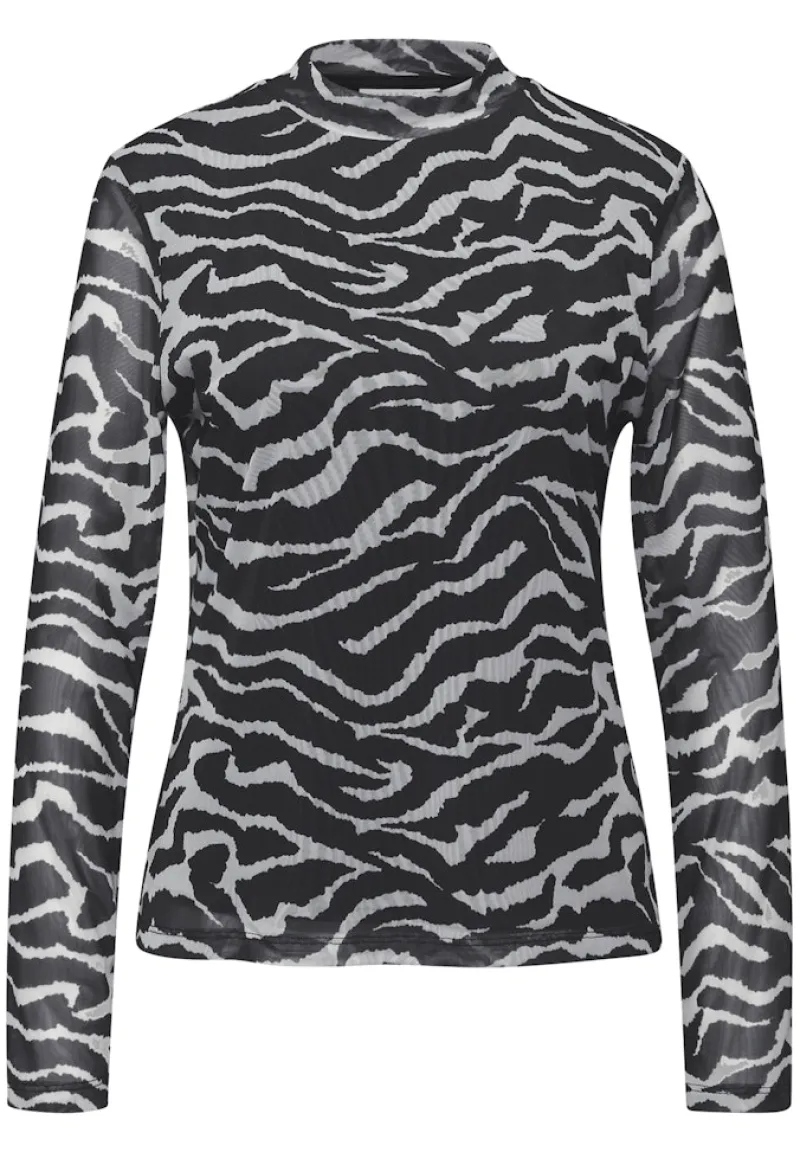 STREET ONE STUDIO Shirts*Gemustertes Mesh-Shirt flint grey