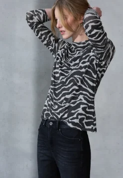 STREET ONE STUDIO Shirts*Gemustertes Mesh-Shirt flint grey