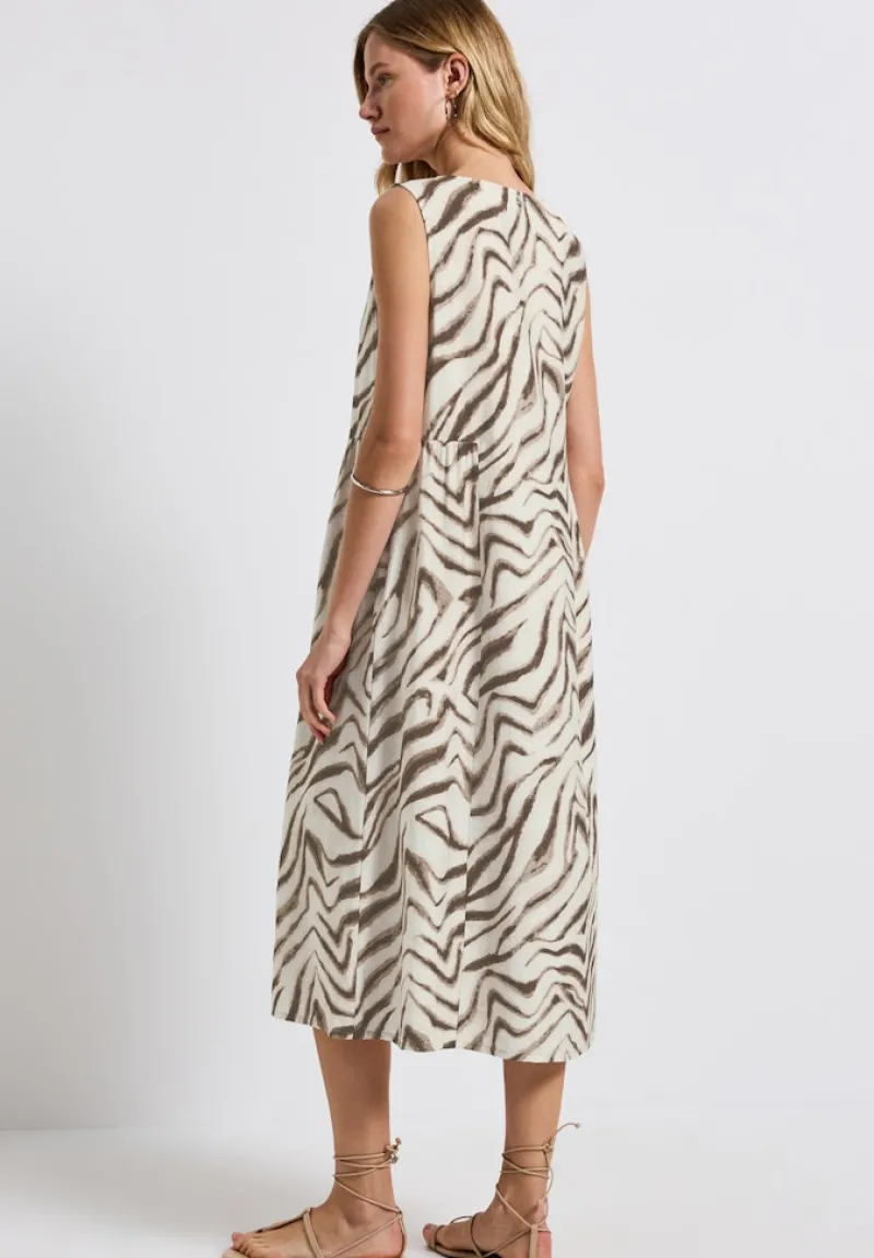 Street One Kleider*Gemustertes Midi-Kleid tumbled beige