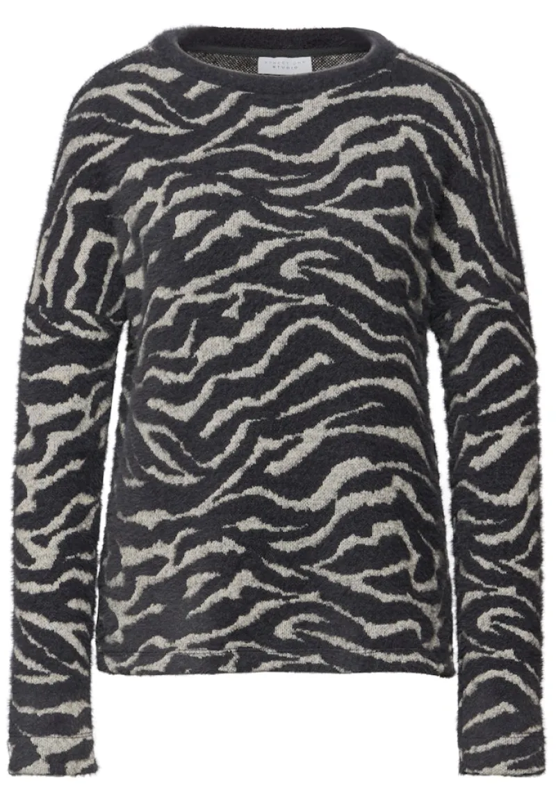 STREET ONE STUDIO Shirts*Gemustertes Shirt deep ash grey