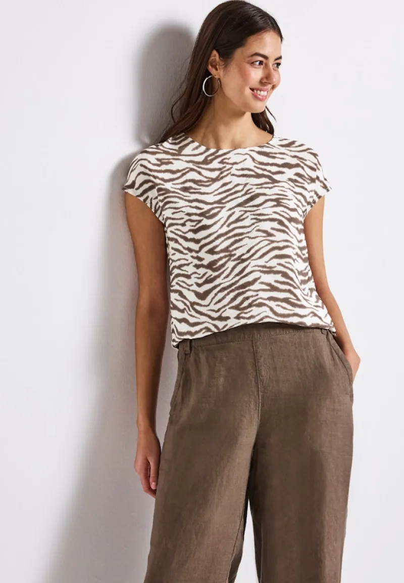 Street One Shirts*Gemustertes Shirt nomad brown