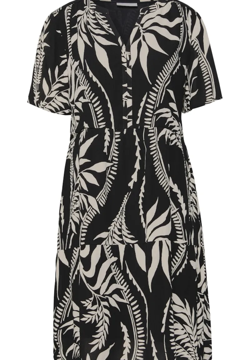 STREET ONE STUDIO Kleider*Gemustertes Tunika-Kleid Black