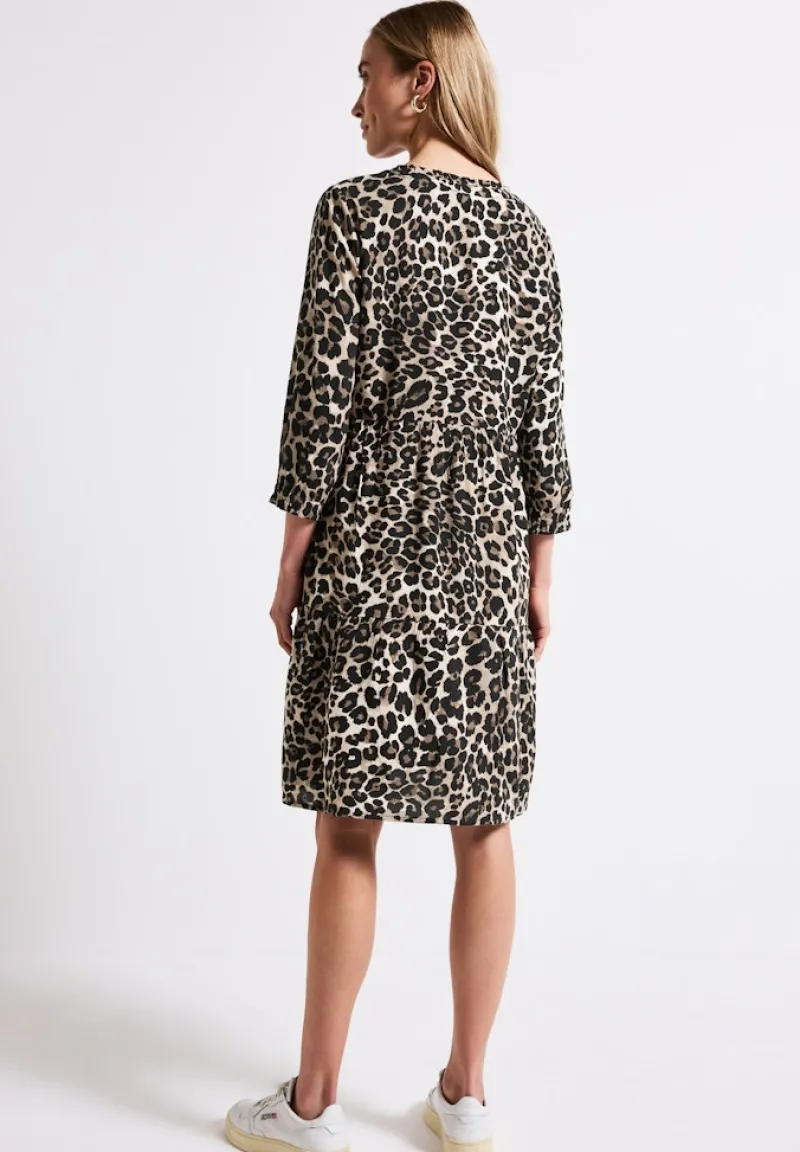 Street One Kleider*Gemustertes Tunika-Kleid Black