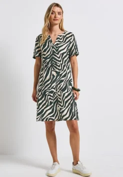 Street One Kleider*Gemustertes Tunika-Kleid pine grove green