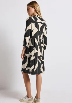 Street One Kleider*Gemustertes Tunika-Kleid whale tail grey