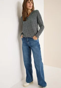 Cecil Shirts*Gemustertes Tunika-Shirt light greige