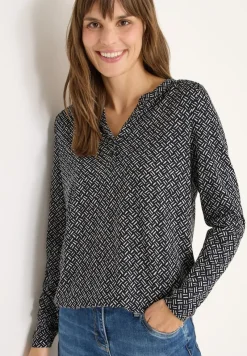 Cecil Shirts*Gemustertes Tunika-Shirt light greige