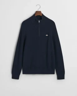 Gant Pullover & Sweatshirts|Big Boys*Gerippter Troyer aus Baumwoll-Woll-Gemisch evening blue