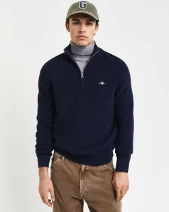 Gant Pullover & Sweatshirts|Big Boys*Gerippter Troyer aus Baumwoll-Woll-Gemisch evening blue