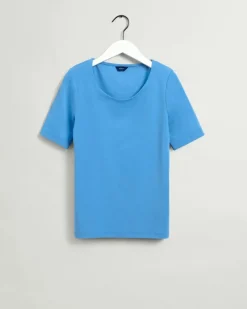 Gant Shirts*Geripptes T-Shirt mit halblangem Arm silver lake blue