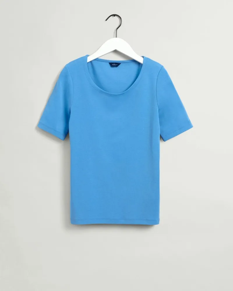 Gant Shirts*Geripptes T-Shirt mit halblangem Arm silver lake blue