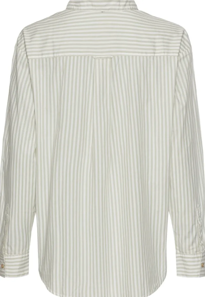 Camel Active Blusen*Gestreifte Bluse aus reiner Baumwolle eukalyptus stripes