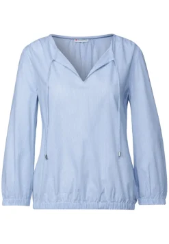 Street One Blusen*Gestreifte Bluse smoked blue