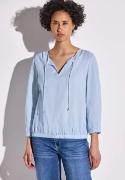 Street One Blusen*Gestreifte Bluse smoked blue