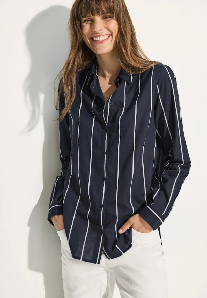 Cecil Blusen*Gestreifte Bluse universal blue