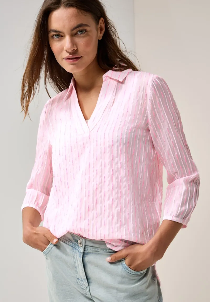Cecil Blusen*Gestreifte Bluse vanilla white