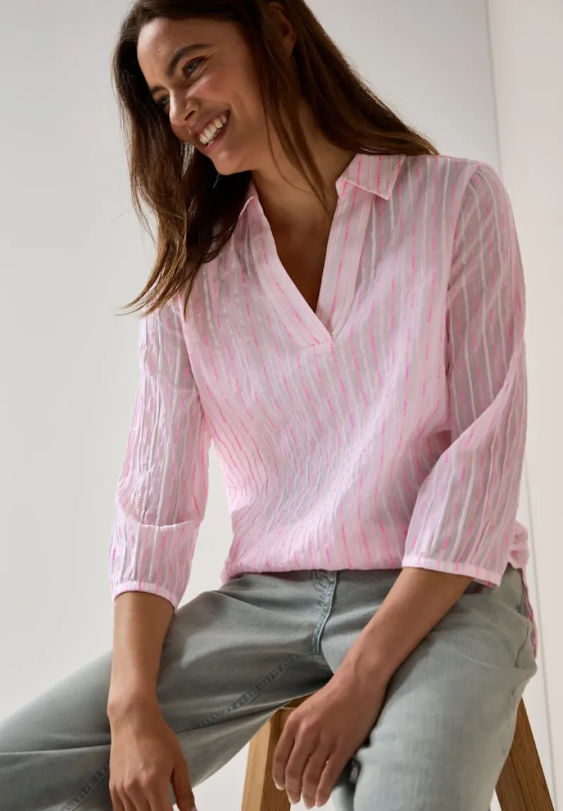 Cecil Blusen*Gestreifte Bluse vanilla white