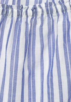 Street One Blusen*Gestreifte Carmenbluse original blue