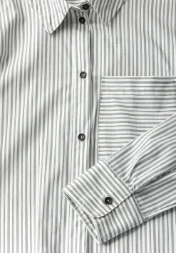 Cecil Blusen*Gestreifte Hemdbluse Black