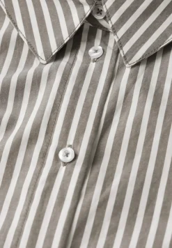 Street One Blusen*Gestreifte Hemdbluse muddy brown