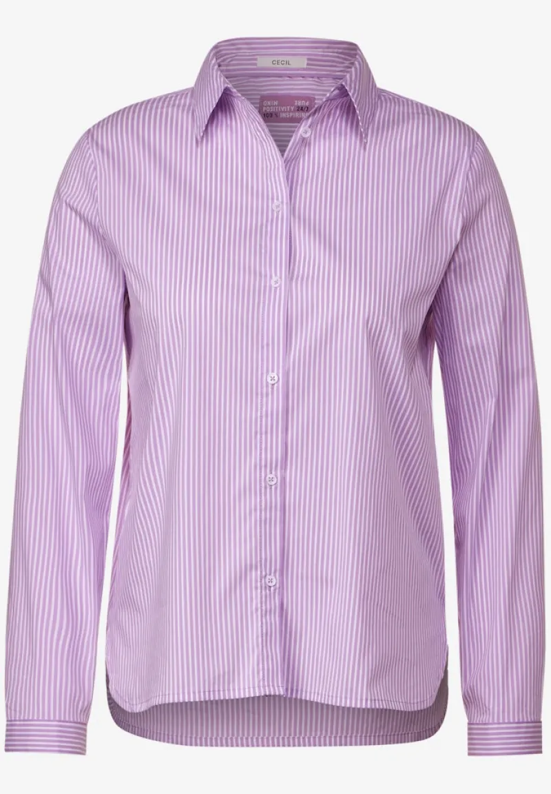 Cecil Blusen*Gestreifte Hemdbluse sporty lilac