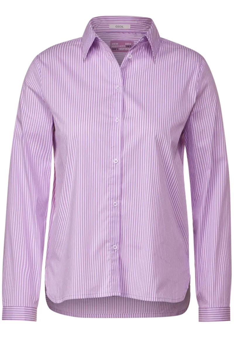 Cecil Blusen*Gestreifte Hemdbluse sporty lilac