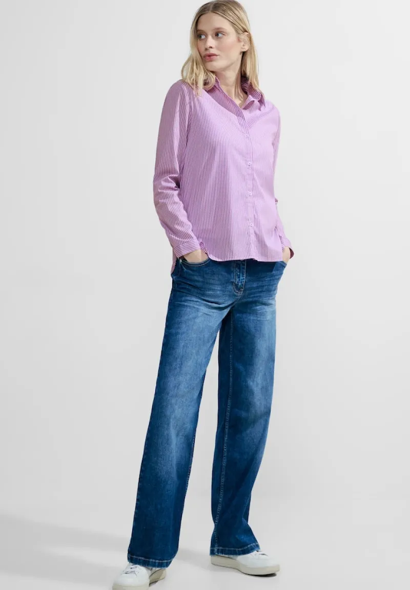 Cecil Blusen*Gestreifte Hemdbluse sporty lilac